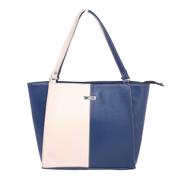 Beau Design Stylish  Blue Color Imported PU Leather Casual Tote Handbag With For Women's/Ladies/Girls